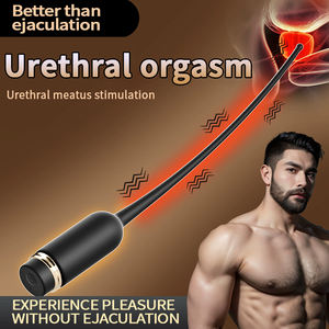 Single Speed Vibrierender erotischer Silikon-Harnröhre vibrator Penis Plug Dilatatoren Katheter Männliches Prostata-Massage gerät - Product Image 4