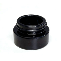 Pot en verre noir UV de 5 ml prêt à être expédié avec bouchon en bakélite, faible MOQ, vente en gros, mini pot en verre pour échantillon de crème de voyage