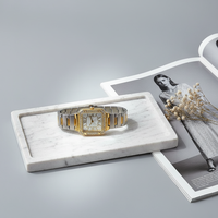 Montre de luxe pour femme, boîtier carré en alliage, bracelet en acier inoxydable, mouvement à quartz, résistante à l'eau, usage quotidien, design tendance