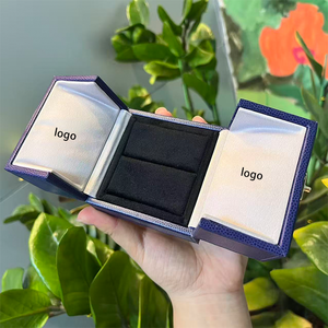 Factory Wholesale In Stock Custom Brand <b>Ring</b> <b>Box</b> With Luxury Packaging Bag & Paper <b>Box</b> For Women,Leather Double Door <b>Ring</b> <b>Box</b> - Product Image 3