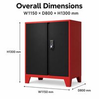 Gabinete de Almacenamiento Industrial de Acero con Cerradura Electrónica de Contraseña, Recubrimiento en Polvo Resistente para Uso en Talleres y Garajes
