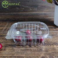Boîte de fruits PET 12oz Conteneur de tomates cerises en plastique PET Emballage jetable 200pcs/carton