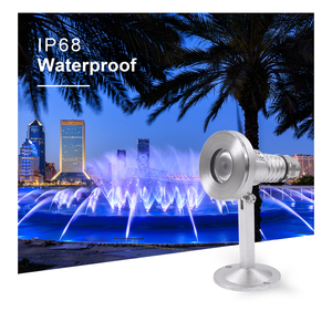 Projecteur LED RGB DMX étanche IP68 <span class=keywords><strong>pour</strong></span> piscine, jardin et extérieur, avec lumière de fontaine en acier inoxydable, par Joyful Partner - Product Image 1