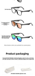 Lunettes Intelligentes de Luxe pour Hommes Anti-lumière Bleue Anti-UV Assistant Vocal IA Style Designer Télécommandé En Stock Obturateur à Distance - Product Image 4