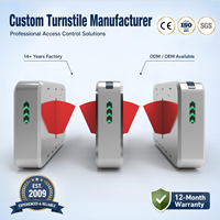 Torniquete de Barrera Abatible de Acero Inoxidable con Reconocimiento Facial y Lector de Tarjetas RFID para Control de Acceso en Parques de Atracciones, Certificado CE