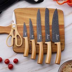Cuchillo de Cocina Premium con Revestimiento Antiadherente, Cuchillos de Chef, Cuchillo para Rebanar, Juego de Cuchillos de Cocina de Acero Inoxidable con Bloque - Product Image 2