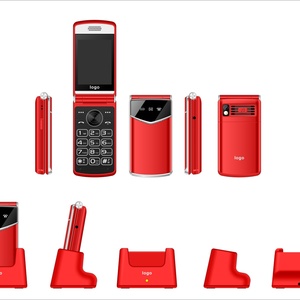 โทรศัพท์มือถือฝาพับคุณภาพระดับโรงงาน หรูหรา คีย์บอร์ดขนาดใหญ่ สำหรับผู้สูงอายุ พร้อมปุ่ม SOS  โทรศัพท์มือถือปุ่มกดขนาดใหญ่ รองรับเครือข่าย GSM 2G - Product Image 5