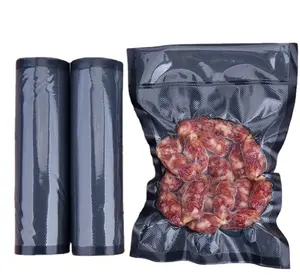 Black And Clear Vacuum Sealer Bags 5 Meters Food Storage Rolls