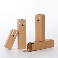 Boîte d'emballage pour huiles essentielles, pliable, en papier kraft brun recyclé, boîte pour diffuseur d'arômes, emballage cadeau haut de gamme pour cosmétiques et artisanat