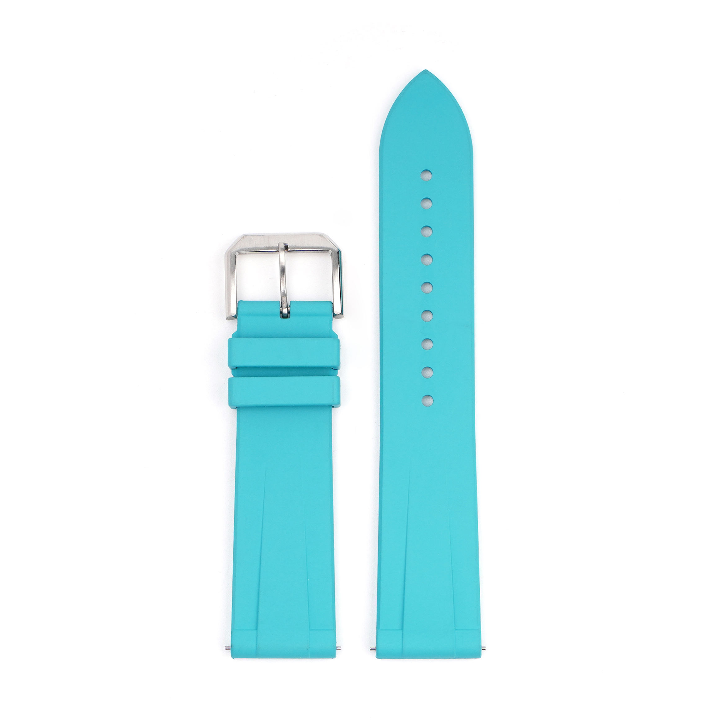Turquoise blue+silver buckle