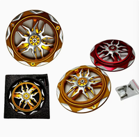Cache-ventilateur moteur coloré en alliage d'aluminium CNC, disque de pale de ventilateur de refroidissement modifié et durable pour moto