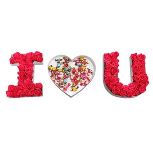 Cajas de Embalaje Decorativas con Forma de Letra para Arreglos de Fresas, Sushi y Frutas Dulces, con Diseño 'I Love You' - Product Image 2