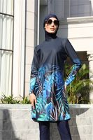 MOTIVE FORCE Bonne qualité Vente en gros Logo personnalisé Mode été Floral Burkinis Maillot de bain musulman Femmes musulmanes Maillot de bain