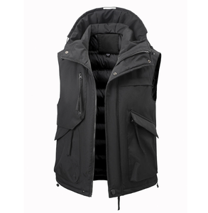 Wholesale custom logo front, men's and women's waterproof casual winter vest, multiple pockets, thickened and warm - Product Image 2