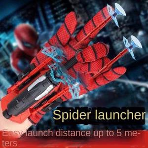 Sarung Tangan Spider Hero Set Mainan Pergelangan Tangan Hadiah Cosplay Anak 3-8 Tahun Figur Spiderman Peluncur Sarung Tangan Hadiah Ulang Tahun Anak Laki-laki Plastik - Product Image 2