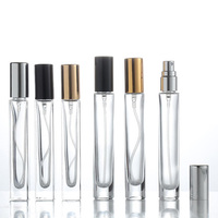 Flacon de parfum carré en gros, flacon de voyage 10 ml, échantillon de parfum en spray, flacon en verre