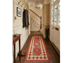 Southwestern Geometric Boho Wool Jute <b>Runner</b> <b>Rug</b> Handwoven Tribal Carpet Accent for Bedroom Living Room Hallway Entryway Home De - Product Image 1