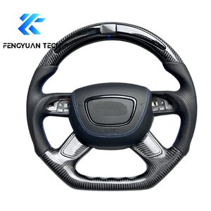 Volant de voiture en fibre de carbone forgée pour <span class=keywords><strong>Audi</strong></span> A3 8P A4L B8 <span class=keywords><strong>A5</strong></span> A6L C6 Q5 8R Q7 4L A3 8p A4 B9 Tts Mk2 A4 B7 S5 B8.5 Q3 S4 C7 - Product Image 2