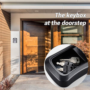 Boîte à clés murale AJF avec serrure à code à 4 chiffres et plateau à clés pour clés de <span class=keywords><strong>maison</strong></span>, utilisation intérieure/extérieure - Product Image 5