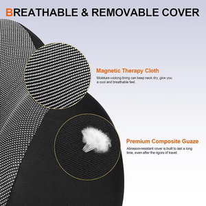 Biểu Tượng Tùy Chỉnh Tối Màu Xám Bộ Nhớ Bọt Du Lịch Gối Dài Chuyến Bay Hỗ Trợ Người Lớn Ngủ Cho Máy Bay Văn Phòng Gối - Product Image 6