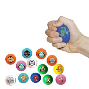 Balle anti-stress personnalisée avec logo, 6,3 cm, en mousse PU à remontée lente, jouet anti-stress souple pour adulte - Product Image 1