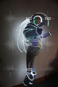 Personalizado barra <span class=keywords><strong>gogo</strong></span> Ropa de baile discoteca ds futuro la tecnología de luz LED rendimiento ropa músculo hombres traje de los hombres de la armadura - Product Image 4