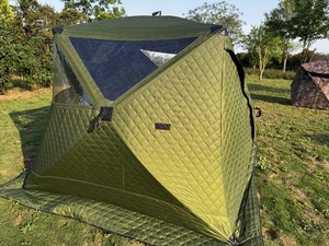 Tente de sauna Warmfire 4 saisons style <span class=keywords><strong>tipi</strong></span>, en tissu Oxford 600D imperméable, triple couche, avec cheminée, pour 6 personnes, ouverture rapide, pour le camping en plein air - Product Image 6