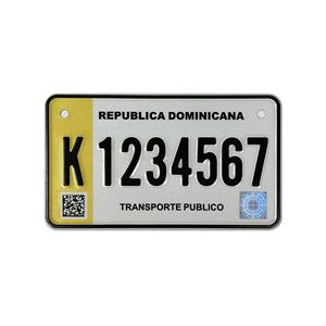 Placas de Matrícula de Vehículos de Licitación del Gobierno de Dominica, Placas de Matrícula con Número de Registro en Lámina Estampada en Caliente, Placa de Automóvil con Función de Seguridad - Product Image 1