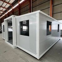 Maison modulaire extensible de 20 pieds et 40 pieds pour dortoir de travailleurs de chantier, maison préfabriquée extensible portable
