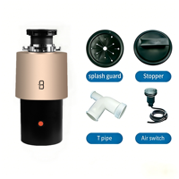 Broyeur de déchets ménagers électrique Bone-Hammer BH100 Luxury 1 HP, haute vitesse 3800 tr/min, grande capacité, acier inoxydable