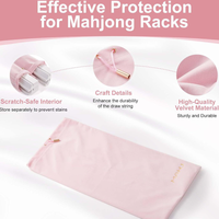 Sac à cordon en velours de 22 pouces pour Mahjong, étui portable personnalisé pour bâtons de Mahjong, pochette d'accessoires de jeu de Mahjong