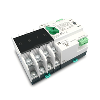 Inverseur de source automatique (ATS) CNFLY 4P sur rail DIN pour onduleur photovoltaïque, type PC, 63A 100A 125A, pour systèmes solaires photovoltaïques