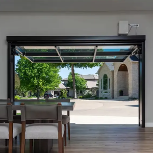 <span class=keywords><strong>Porte</strong></span> de <span class=keywords><strong>garage</strong></span> moderne inclinable personnalisée isolée <span class=keywords><strong>motorisée</strong></span> au-dessus de la tête Plaque entière en verre sans rail personnalisée - Product Image 5