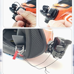 ヘルメットチンマウントキット LS2 バイク用カメラブラケット GoPro DJI Osmo Action Insta360 POV撮影アクセサリー用 - Product Image 4