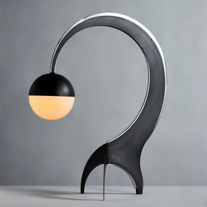 Lampe de table minimaliste italienne, style moderne et simple, design Saturne, lumière LED, base E27, pour salon, chambre à coucher, bureau - Product Image 1