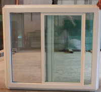 Fenêtre coulissante pour maison moderne en vinyle de style américain UPVC/PVC cadre en plastique avec maille anti-moustiques à vendre