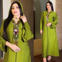 Abaya de Dubái para mujer, moda turca musulmana con capucha, hiyab, vestidos largos con borlas, ropa islámica, Eid, Mubarak, Djellaba