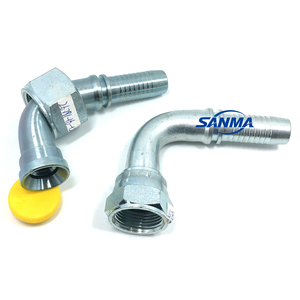 20491 Raccords hydrauliques en acier au carbone zingué à 90 degrés, métriques, femelles, avec joint torique conique à 24 degrés, connexion par soudure, commande minimum 1 - Product Image 2