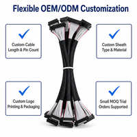 Câble plat tressé IDC OEM ODM, faisceau de câbles personnalisé pour machines industrielles