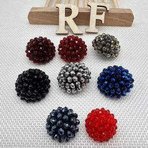 Cổ Điển Thủ công MaY hạt thủy tinh nút tay đính cườm cho quần áo trang trí - Product Image 4