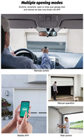 Système de porte de garage en aluminium pour villa moderne, maison résidentielle, porte de garage sectionnelle surélevée, design personnalisé