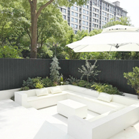 Système de clôture en aluminium au design moderne, 6 pieds de haut, modulaire vertical, taille personnalisable, compatible avec la modélisation 3D, pour cour et jardin