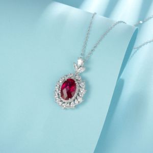 925 Silver Cultivated <b>Ruby</b> <b>Necklace</b> Shines for Fashion, Daily Wear, Parties, and Festivals – A Great Gift for Women L - Product Image 5