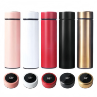 Thermos en acier inoxydable isolé sous vide, bouteille d'eau intelligente avec affichage numérique de la température sur le couvercle