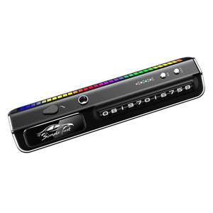 Rafraîchisseur <span class=keywords><strong>d</strong></span>'<span class=keywords><strong>air</strong></span> en métal à affichage LED cool pour voitures rythme musical à commande vocale lumière ambiante numéro de stationnement visibilité améliorée - Product Image 2