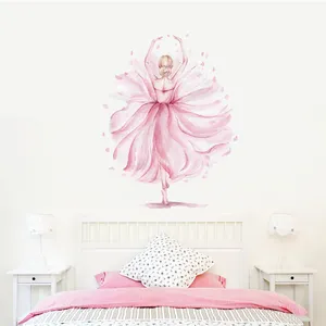 Pegatina de pared de baile 3d autoadhesiva para chicas jóvenes, decoración de dormitorio