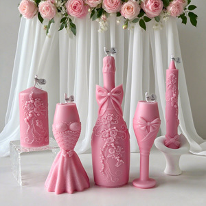 Ensemble de bougies parfumées en forme de figurine, bouteille, gobelet et robe, pour décoration de table de mariage, décoration intérieure, cadeau - Product Image 2