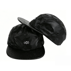 Casquette Snapback 5 Panneaux Décontractée d'Été à Visière Plate pour Sports de Plein Air, Voyages et Camping – Casquette de Camping Personnalisable avec Logo pour la Pêche - Product Image 4