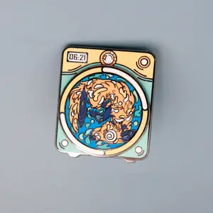 Kunshan Krell High Quality Spinning Enamel Pins Cheap Customized Metal Manufacturer 2 Piece Custom Enamel Pin