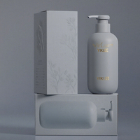 Marca Embalaje personalizado Botella de baño Embalaje Botella de gel de ducha Caja de embalaje Botella de gel exprimible Caja de papel para botella de plástico